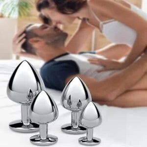 Metal Anal Plug Set - Small, Medium & Large
