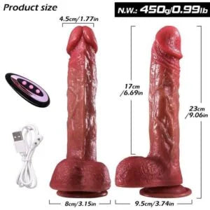 Wireless Electric Thrusting Dildo - 23 cm