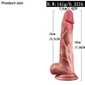 Manual Realistic Dildo - 18 cm